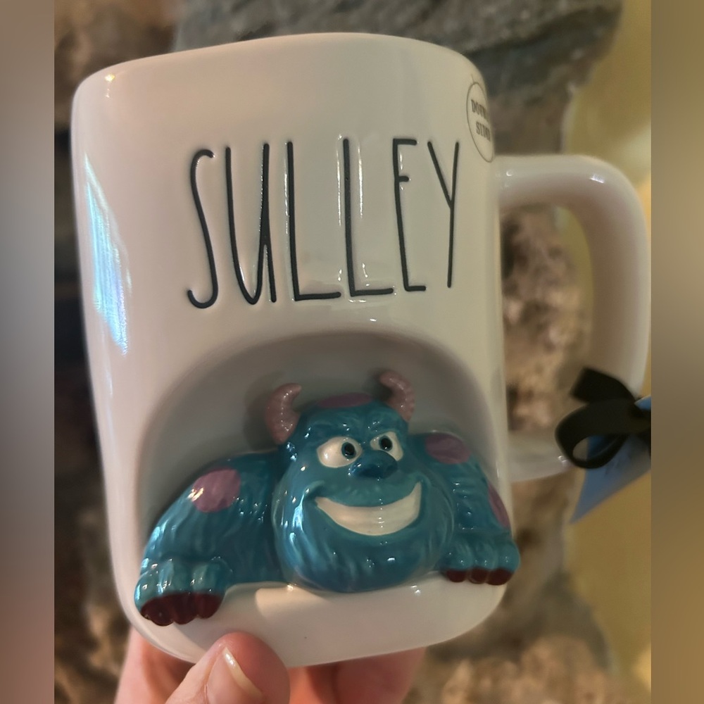 Exclusive Rae Dunn X Monsters Inc Pixar Coffee Mug 3D SULLEY 2024 Blue NEW RARE